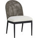 Calandri Black / Louis Cream Outdoor Dining Chair, Set Of 2